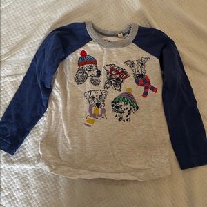Mini Boden winter dog long sleeve tshirt